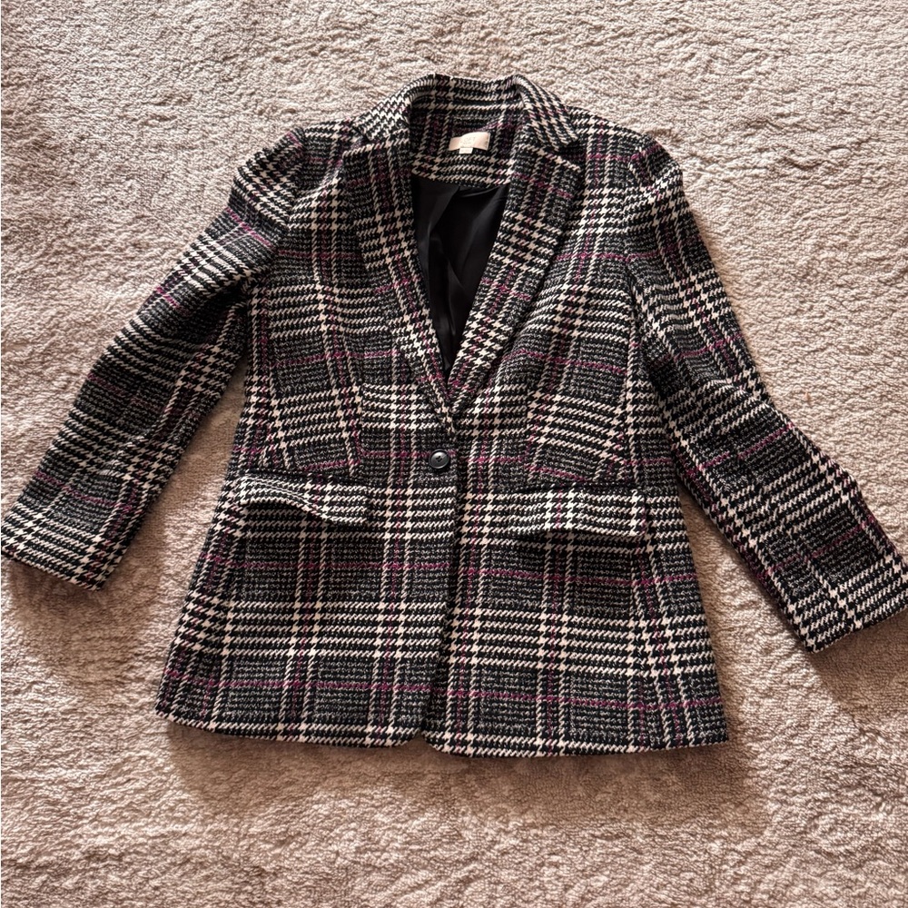 Plaid Women's Blazer Jacket